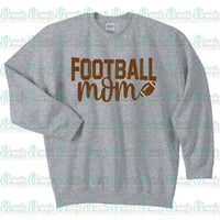 Football Mom Chest Tee,Shirts,Carrie's Butterfly Boutique